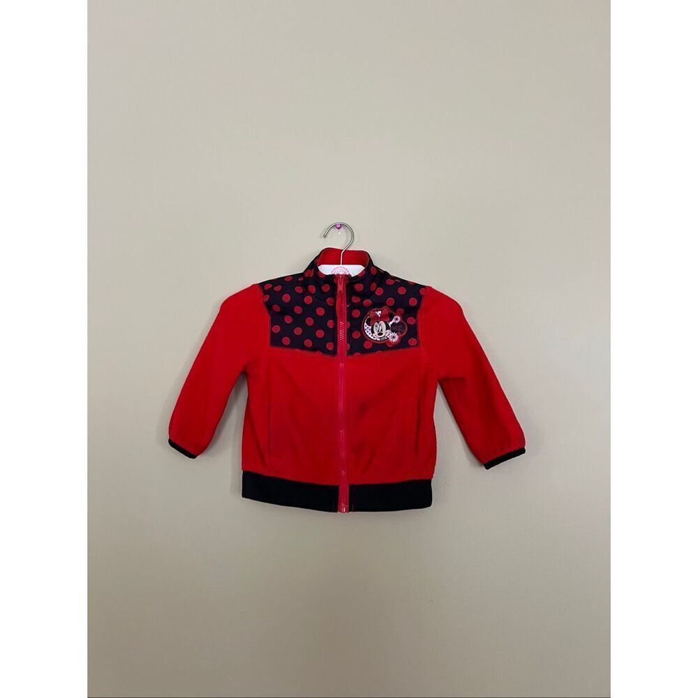 Disney Minnie Mouse Red Fleece Jacket Little Girls Size 2T